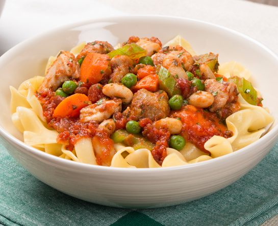 Slow Cooker Tomato Chicken Cassoulet